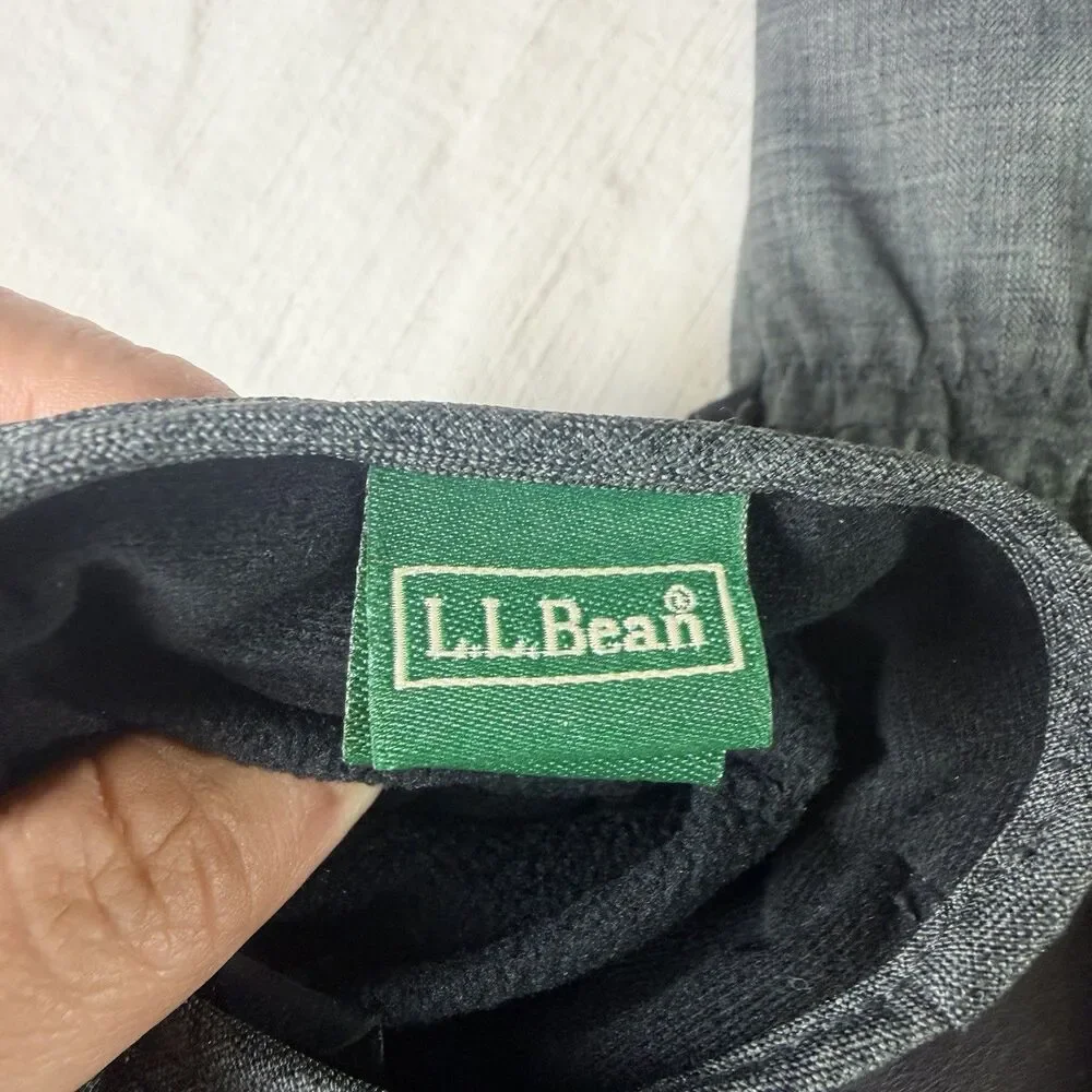 LL BEAN Women's Baxter State Gloves Small Goose Down Hairsheep Leather Gray